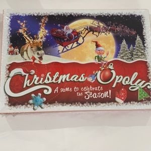 NIB Christmas Opoly Board Game Monopoly Themed Celebrate The Season